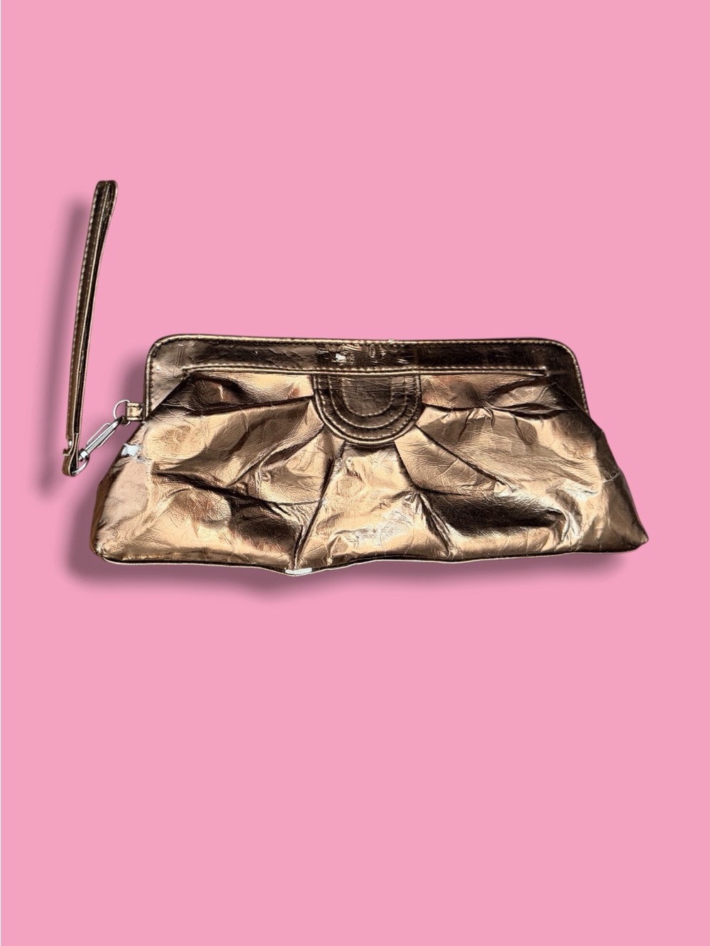 Aldo Metallic Bronze Wristlet Clutch - Stylish Evening Bag